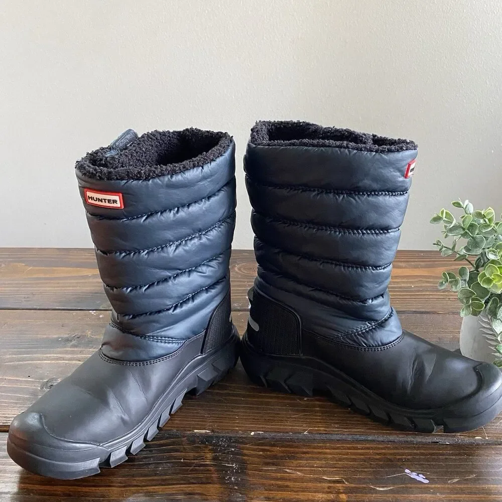 Hunter Intrepid Snow Boot Toddler / Little Kid Black Waterproof Boys 4 / Girls 5